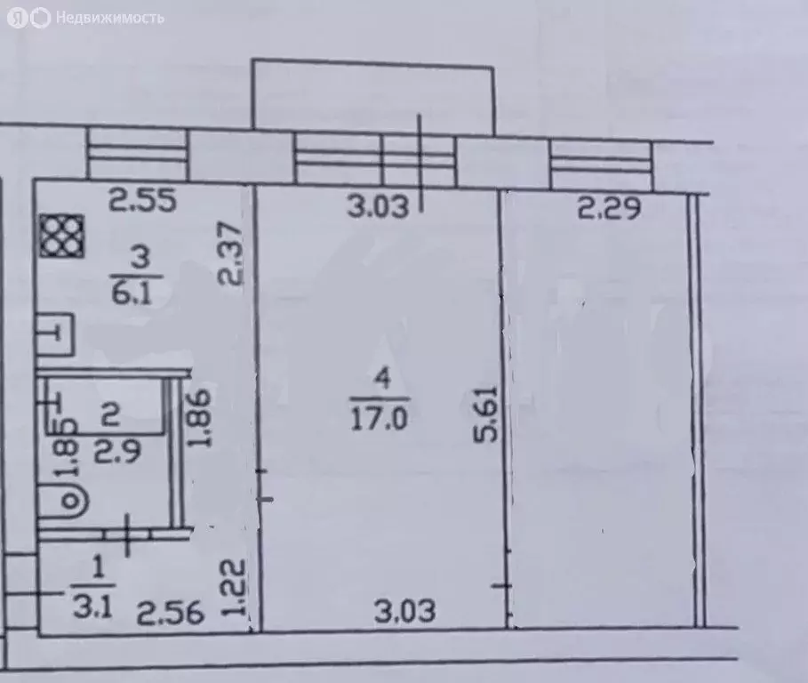 2-комнатная квартира: Нефтекамск, улица Нефтяников, 27 (44 м) - Фото 1