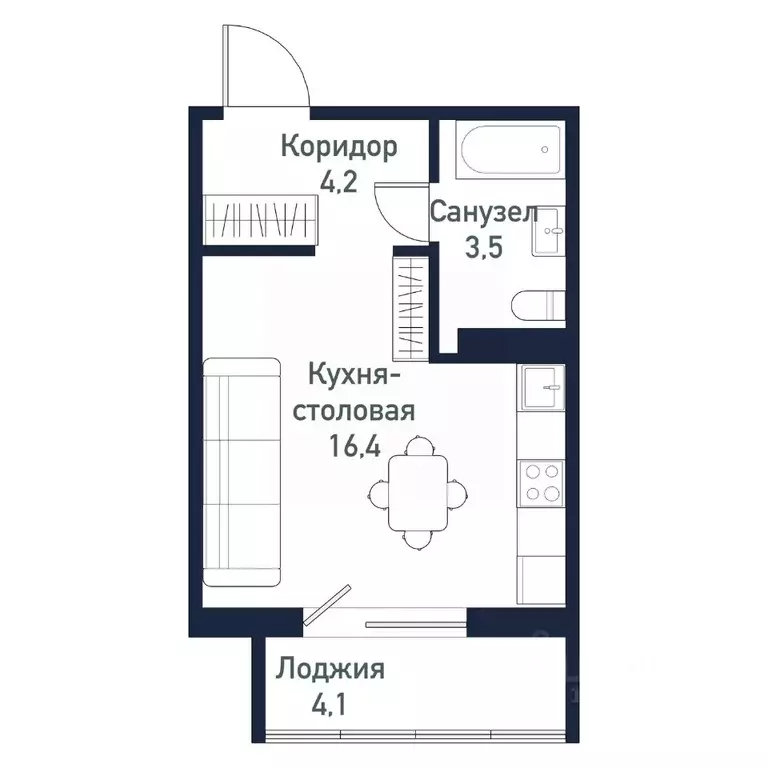 Студия Челябинская область, Челябинский городской округ, пос. ... - Фото 0