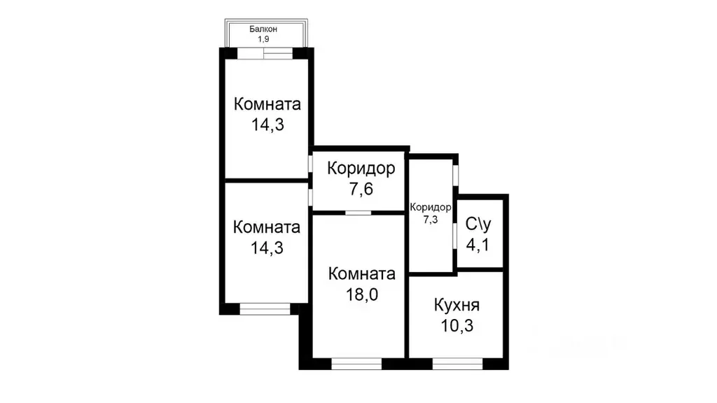 3-к кв. Москва Лукинская ул., 7 (75.8 м) - Фото 1