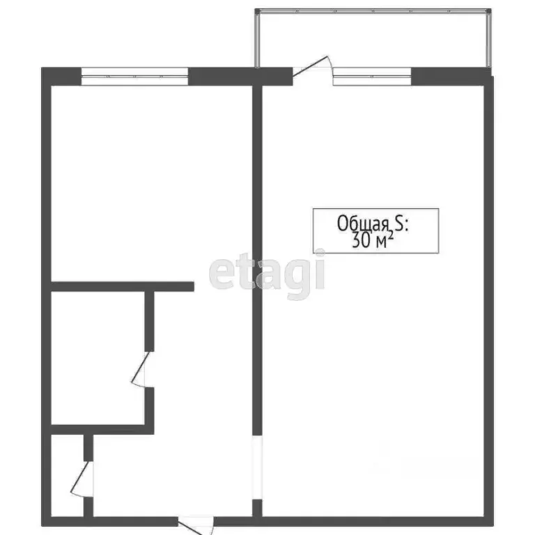1-к кв. Бурятия, Улан-Удэ ул. Толстого, 14 (30.9 м) - Фото 1