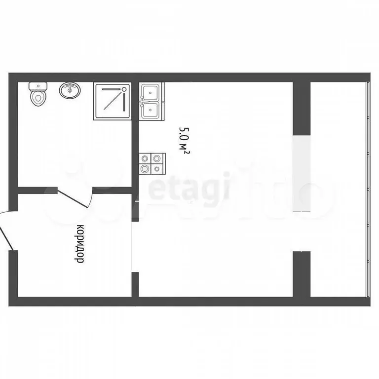 Квартира-студия, 20,4 м, 1/8 эт. - Фото 0