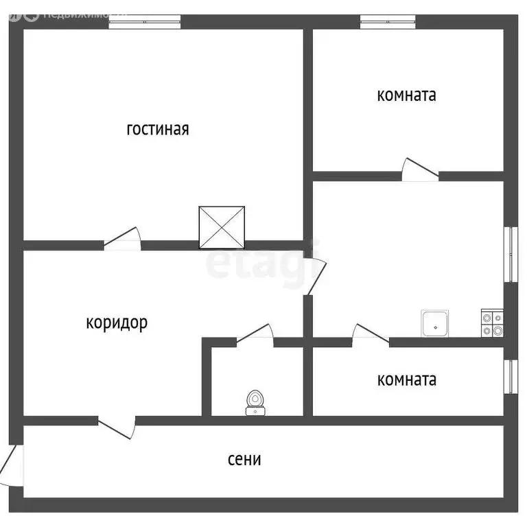 Дом в село Чернышово, Комсомольская улица (48.3 м) - Фото 2