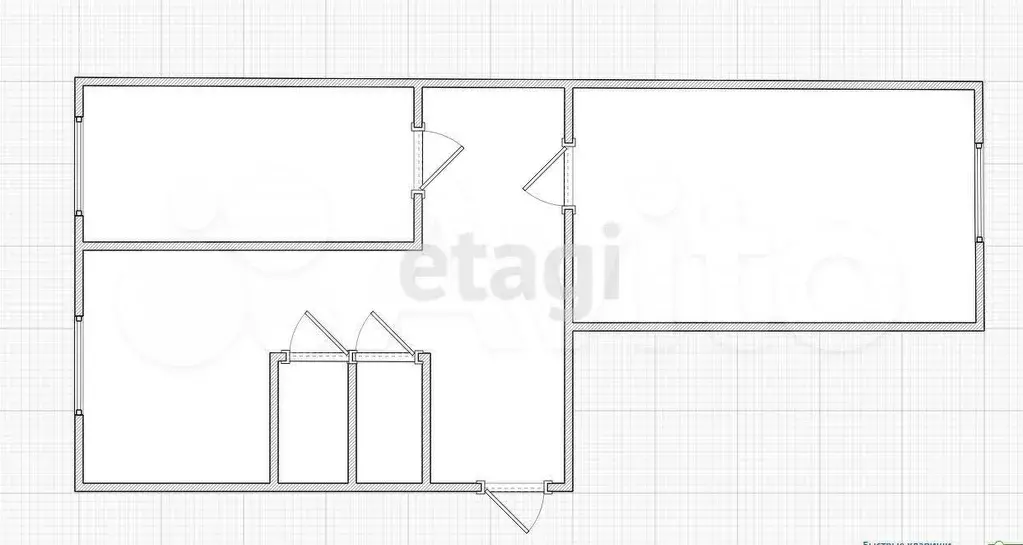 2-к. квартира, 46 м, 1/5 эт. - Фото 0