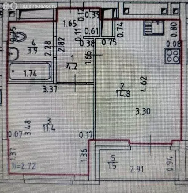 1-комнатная квартира: Екатеринбург, улица 8 Марта, 204Г (35 м) - Фото 1