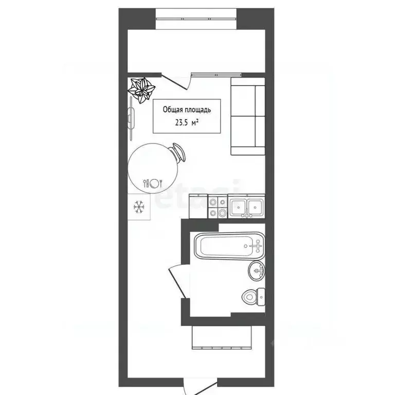 Студия Новосибирская область, Новосибирск ул. Немировича-Данченко, ... - Фото 2