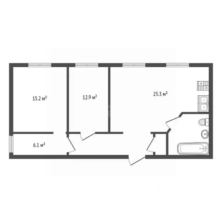 3-к кв. Санкт-Петербург Среднеохтинский просп., 2А (78.7 м) - Фото 0