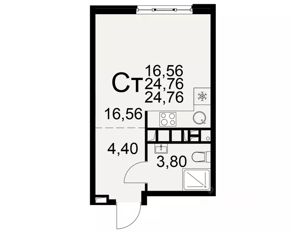 1-к кв. Рязанская область, Рязань пос. Ворошиловка, Символ жилой ... - Фото 1