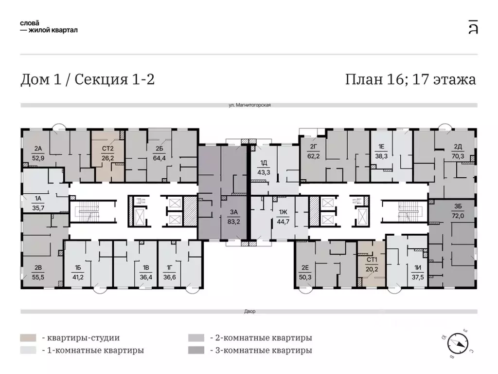 1-к кв. Астраханская область, Астрахань Магнитогорская ул., 1 (37.54 ... - Фото 2