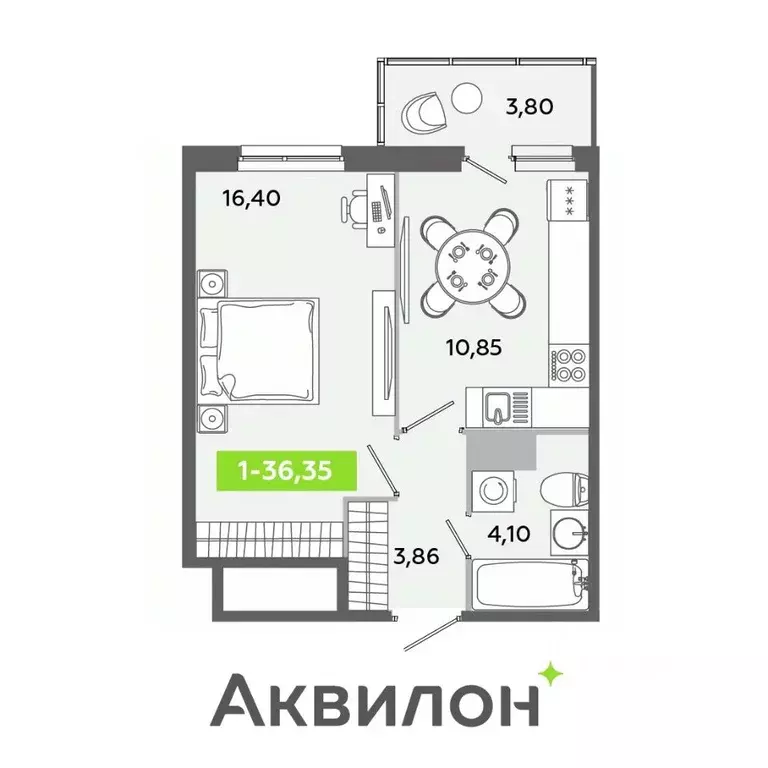 1-к кв. Ленинградская область, Всеволожский район, Заневское городское ... - Фото 1