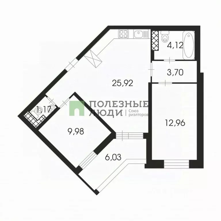 2-к кв. Санкт-Петербург Богатырский просп., 45 (61.4 м) - Фото 2