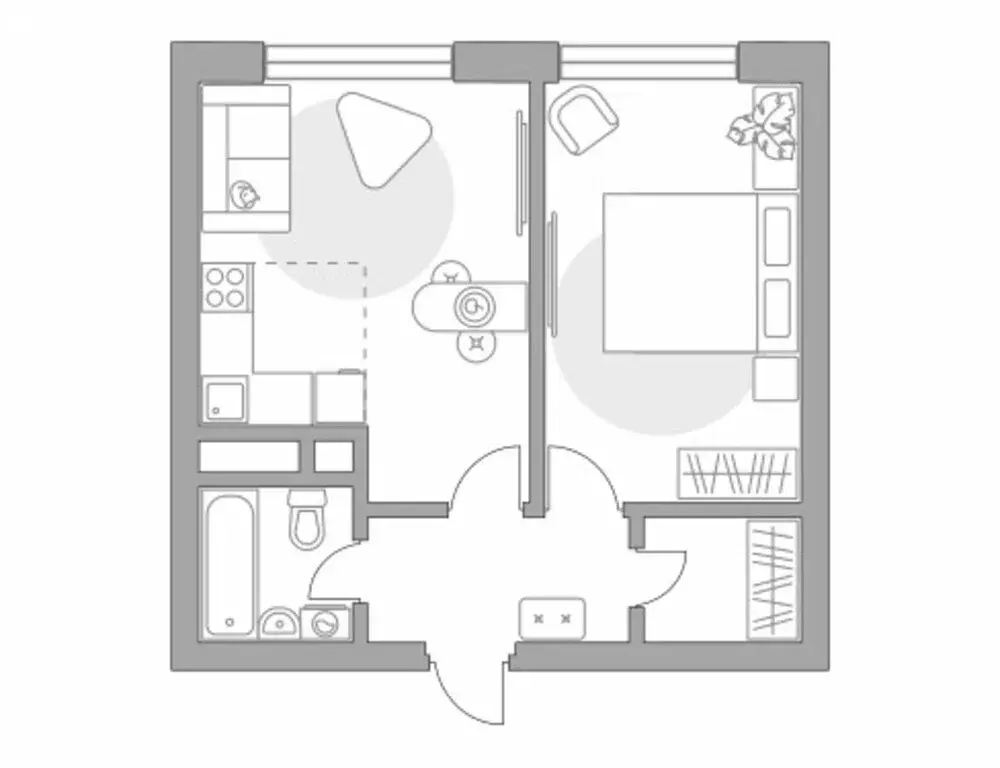 2-комнатная квартира: Красногорск, жилой комплекс Ильинойс, к1 (39.4 ... - Фото 1