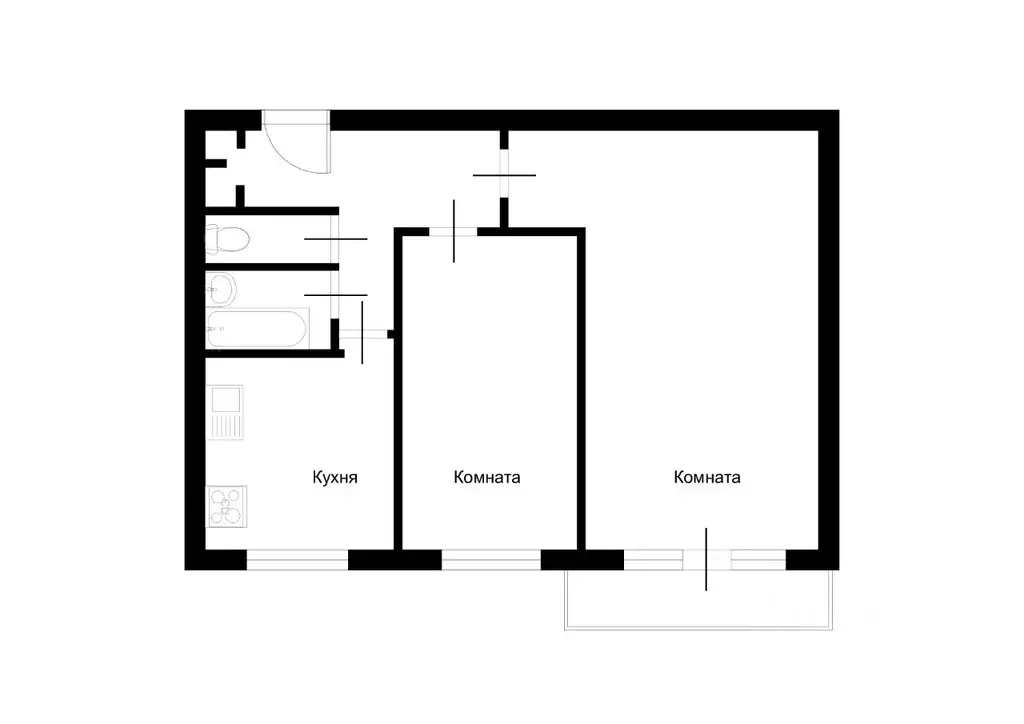 2-к кв. Белгородская область, Старый Оскол Жукова мкр, 23 (48.61 м) - Фото 1
