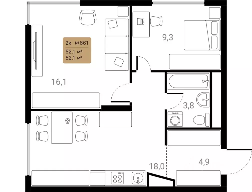 2-к кв. Московская область, Химки Лесная Коллекция жилой комплекс, к3 ... - Фото 2