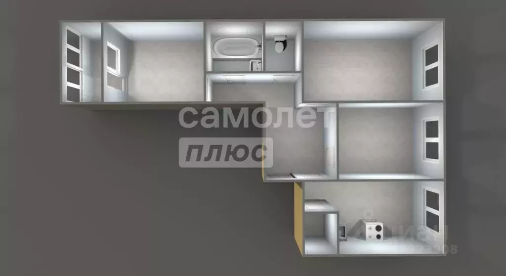 3-к кв. Московская область, Подольск Силикатная ул., 4 (63.0 м) - Фото 2