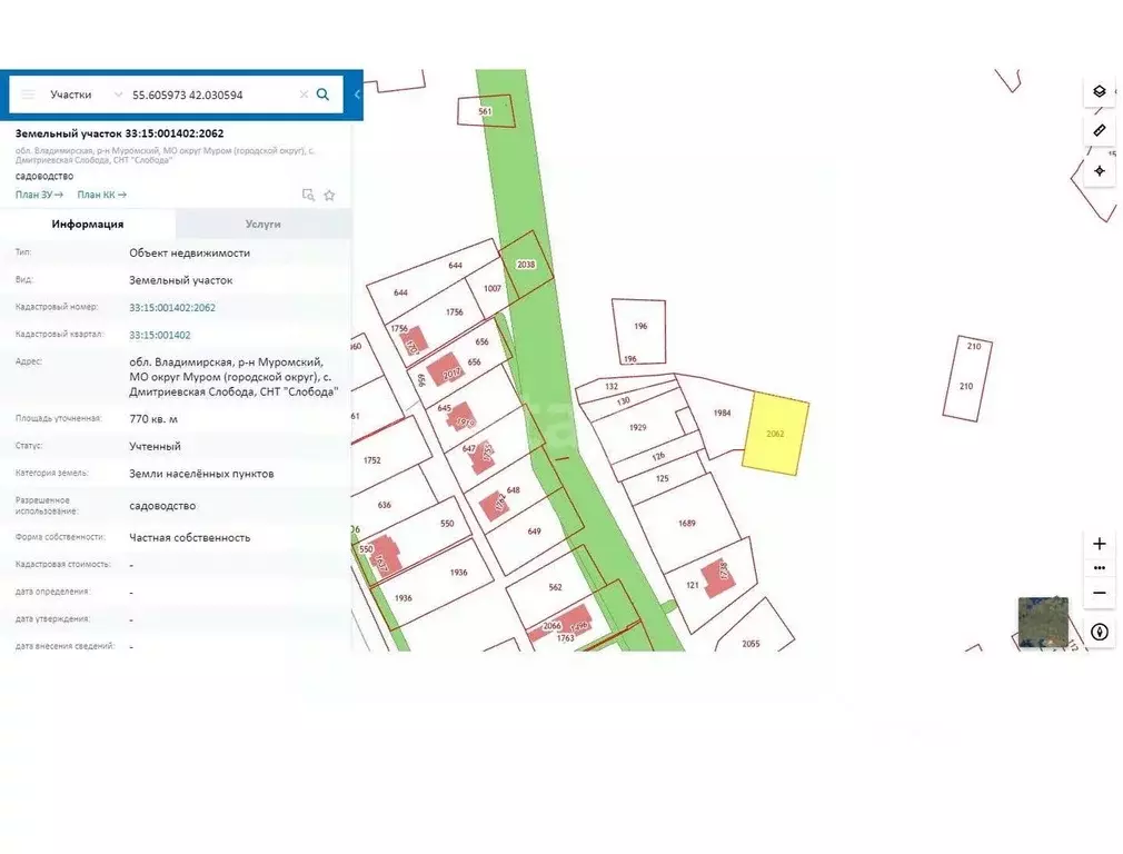 Участок в Владимирская область, Округ Муром городской округ, с. ... - Фото 0