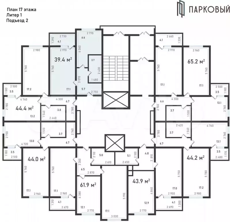 Продаётся помещение в ЖК «Парковый  площадью 39,4 кв.м. Центр города - Фото 0