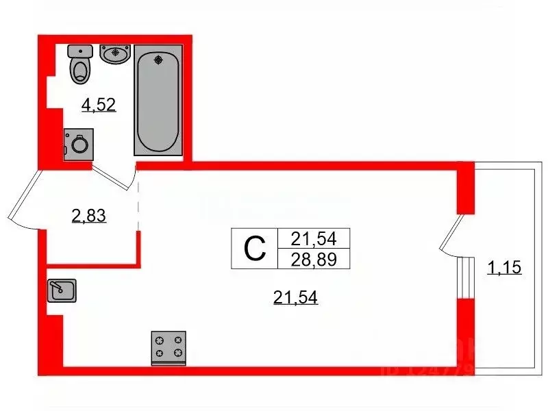 Студия Ленинградская область, Колтуши Всеволожский район, ул. Мира, 9 ... - Фото 2