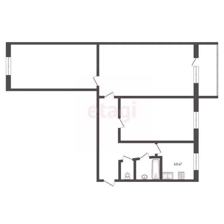 3-к кв. Владимирская область, Муром Орловская ул., 17 (58.4 м) - Фото 1