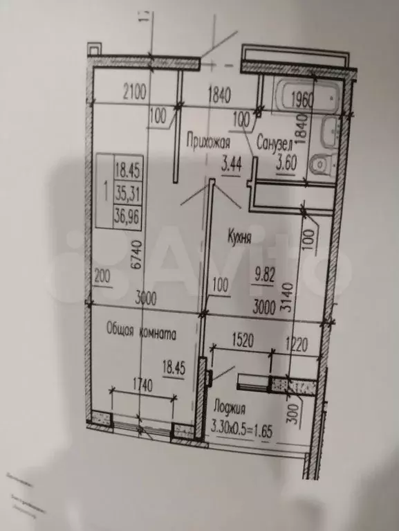 1-к. квартира, 37 м, 9/24 эт. - Фото 0