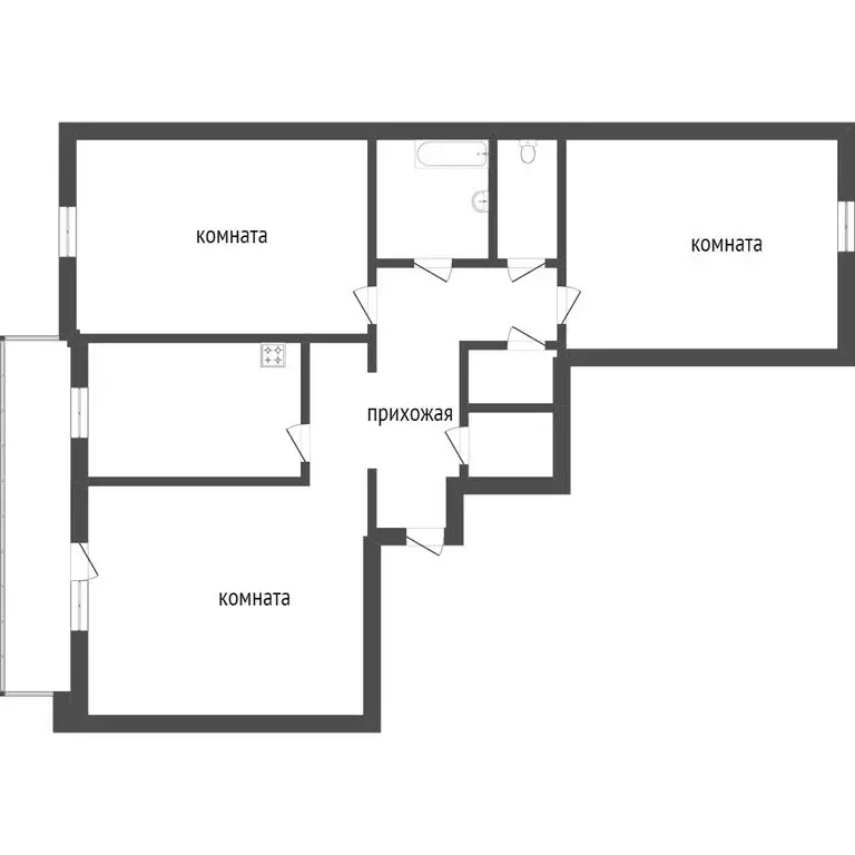 3-комнатная квартира: Улан-Удэ, Кабанская улица, 18 (65 м) - Фото 0