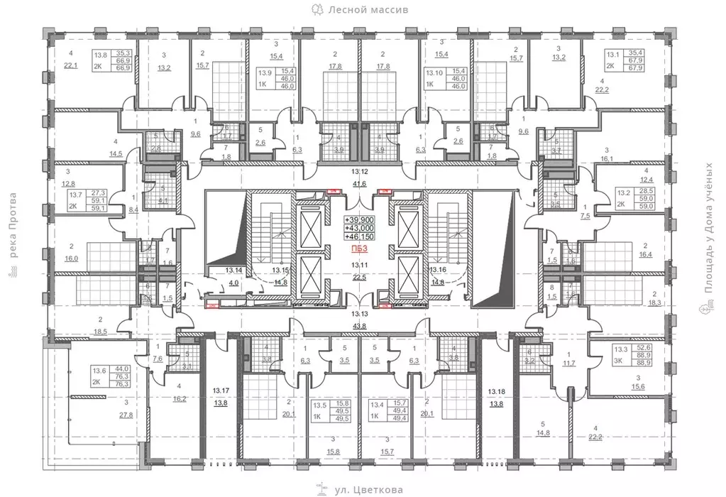 1-к кв. Калужская область, Обнинск ул. Усачева (49.4 м) - Фото 2