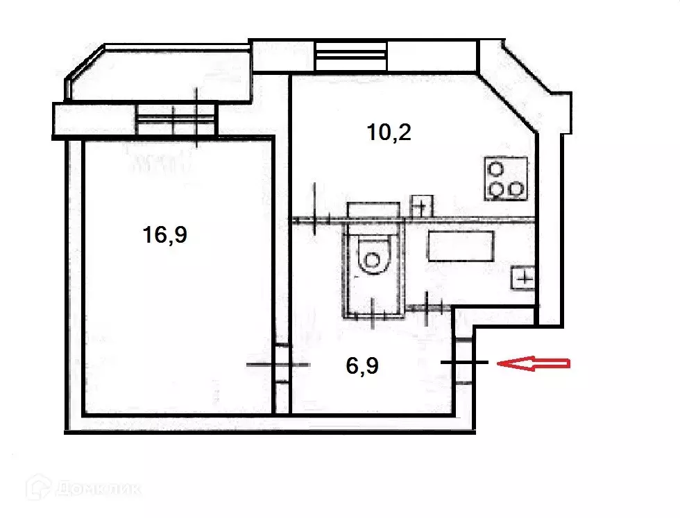 Продаётся 1-к квартира, 39.1 м - Фото 0