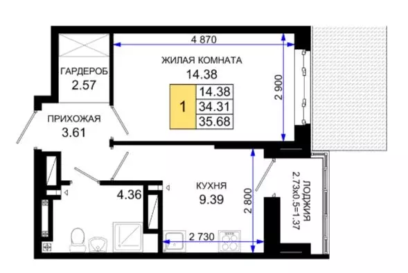 1-к кв. Ростовская область, Ростов-на-Дону Нефтекачка кв-л, Октябрь ... - Фото 0