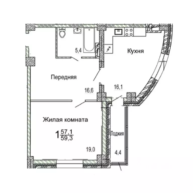 1-к кв. Приморский край, Владивостокский городской округ, пос. ... - Фото 1