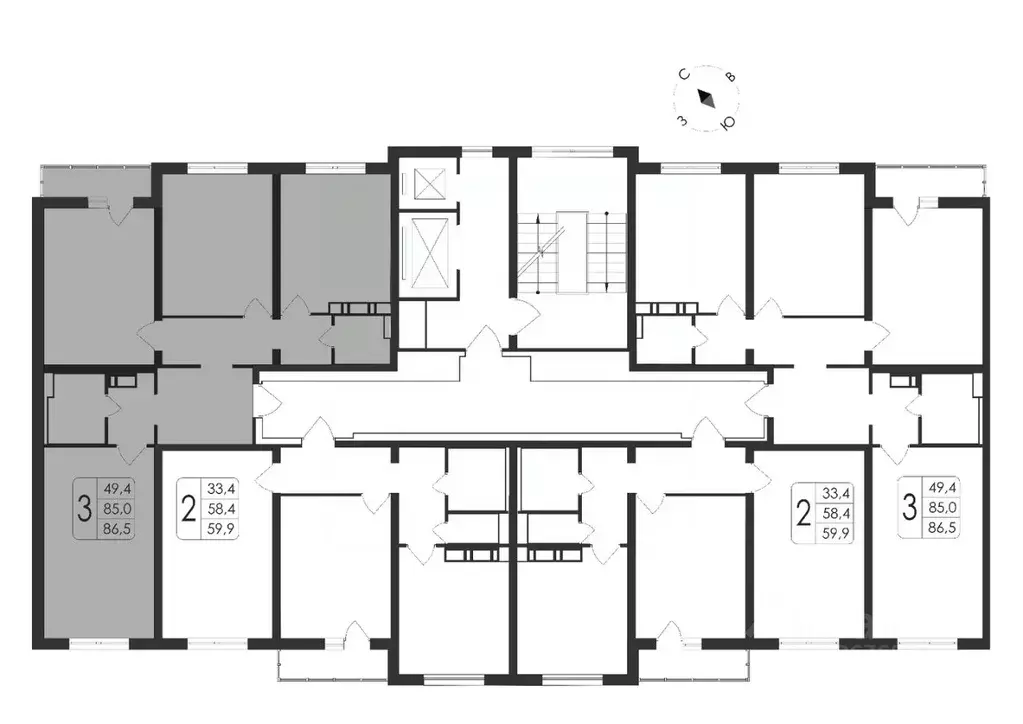3-к кв. Воронежская область, Воронеж ул. Загоровского, 5/2 (86.5 м) - Фото 1