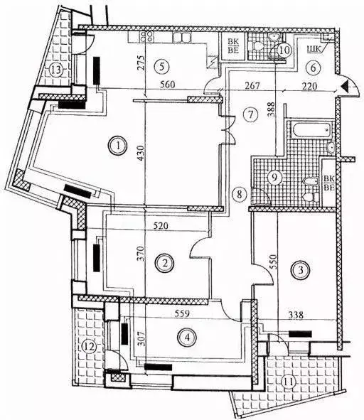 4-к кв. Москва ул. Дыбенко, 16К1 (159.0 м) - Фото 2