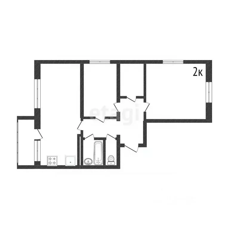 2-к кв. Ханты-Мансийский АО, Сургут ул. Иосифа Каролинского, 10 (70.5 ... - Фото 1