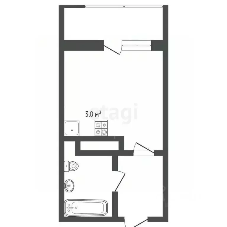 Студия Тюменская область, Тюменский муниципальный округ, д. Дударева ... - Фото 2