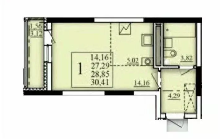 1-к кв. Башкортостан, Уфа Затон-Восточный жилрайон, Паруса жилой ... - Фото 0