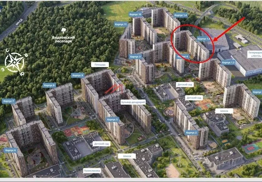 Торговая площадь в Московская область, Видное ул. Фруктовые Сады, 1 ... - Фото 0
