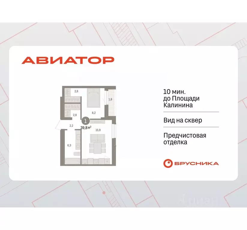 1-к кв. Новосибирская область, Новосибирск ул. Аэропорт, 88 (39.8 м) - Фото 0