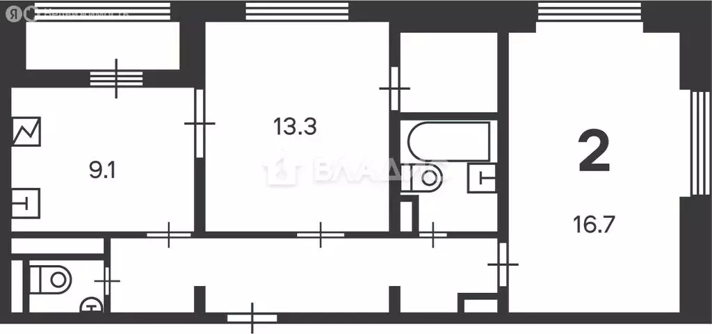2-комнатная квартира: Москва, улица Маршала Ерёменко, 5к1 (56.1 м) - Фото 1