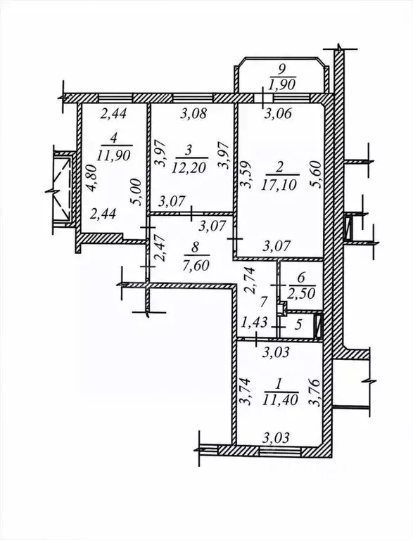 3-к кв. Чувашия, Чебоксары просп. Мира, 88Б (67.6 м) - Фото 2