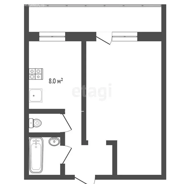 1-комнатная квартира: Тюмень, Заречный проезд, 6к2 (45.6 м) - Фото 1