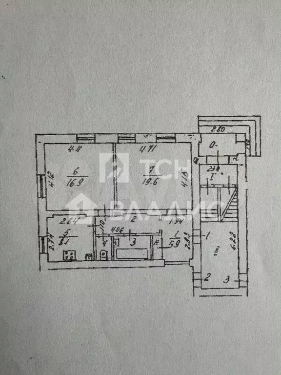 2-к. квартира, 61 м, 1/3 эт. - Фото 0