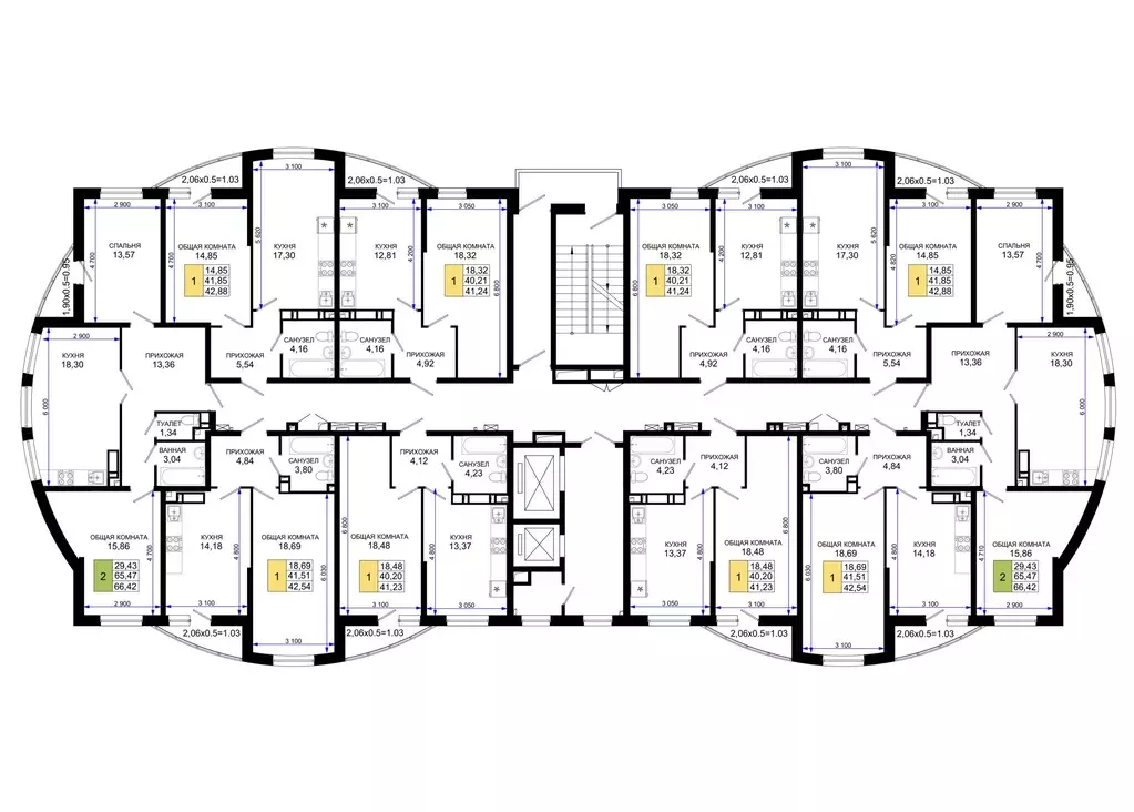 2-к кв. Краснодарский край, Краснодар Имени Петра Метальникова мкр, ... - Фото 1