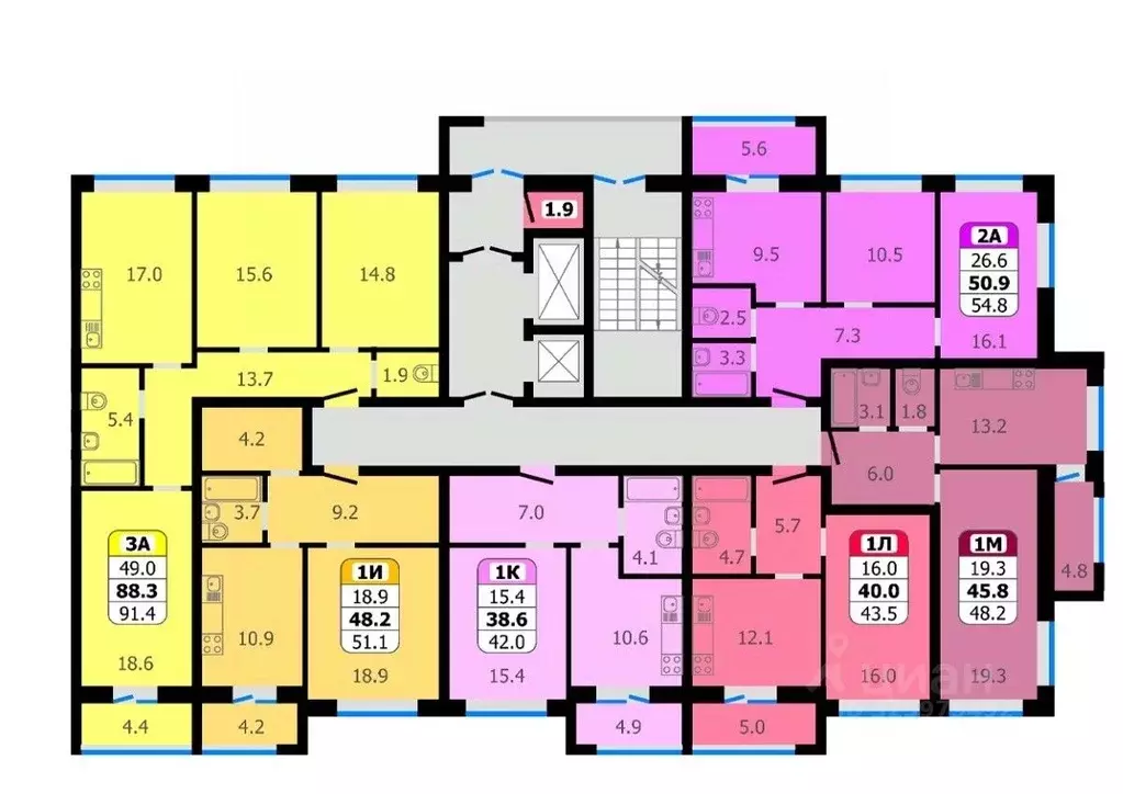 1-к кв. Чувашия, Новочебоксарск Восточная ул., 1к2 (51.1 м) - Фото 2