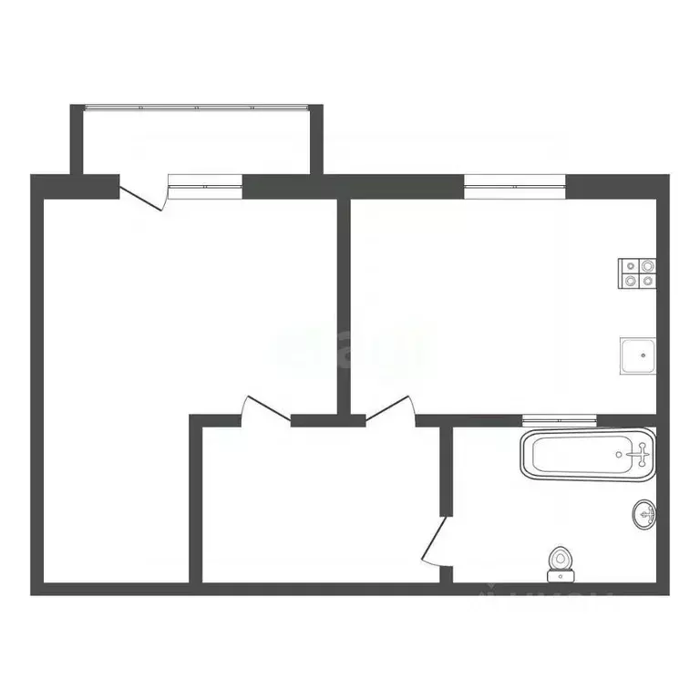 1-к кв. Тульская область, Богородицк Гончарная ул., 20 (32.1 м) - Фото 2