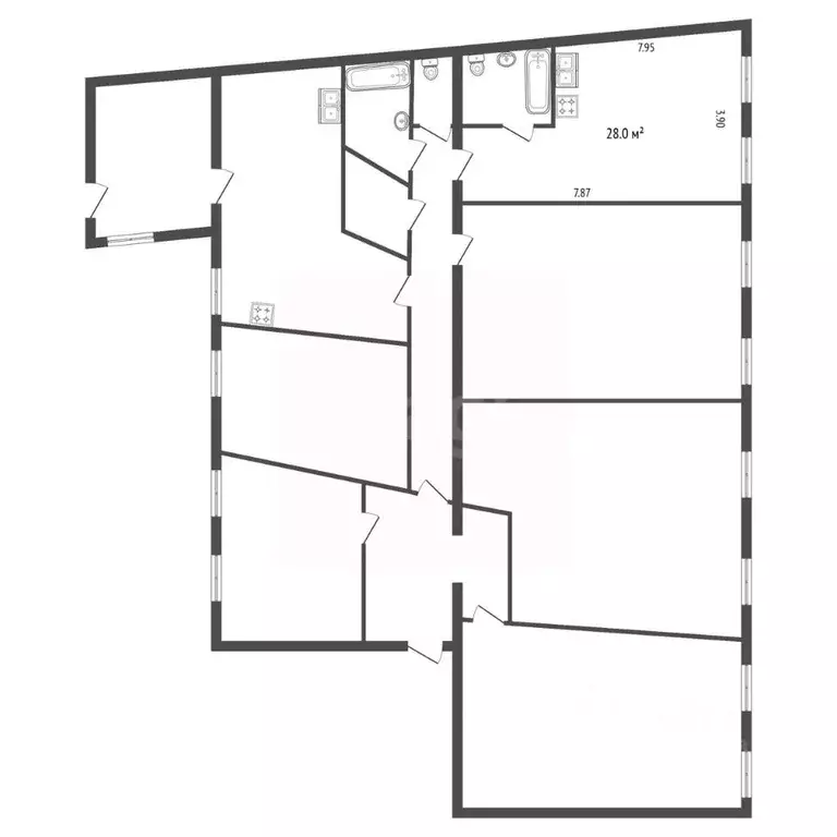 Студия Санкт-Петербург Гончарная ул., 23 (28.0 м) - Фото 2