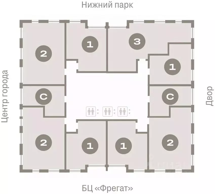 1-к кв. Липецкая область, Липецк пл. Петра Великого, 1 (47.28 м) - Фото 1