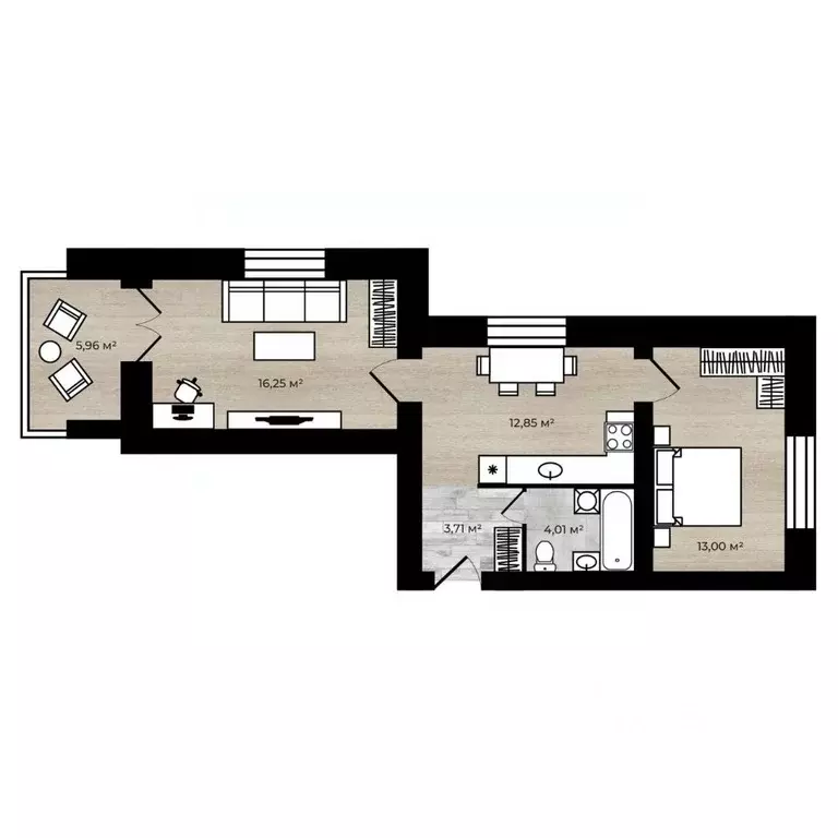 2-к кв. Ярославская область, Ярославль ул. Лескова, 19 (52.8 м) - Фото 1