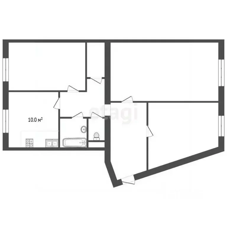 3-к кв. Ямало-Ненецкий АО, Новый Уренгой Юбилейный мкр, 1/3 (73.3 м) - Фото 2