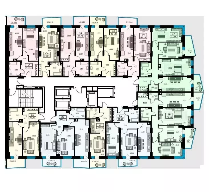 1-к кв. Ростовская область, Ростов-на-Дону ул. Ларина, 45с11 (43.12 м) - Фото 1