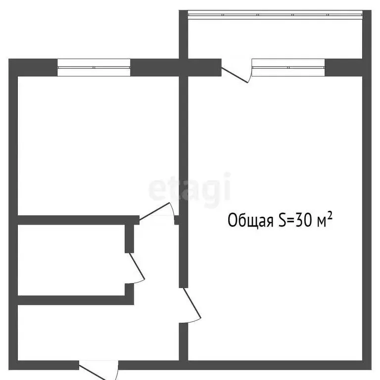 1-комнатная квартира: Междуреченск, Весенняя улица, 10 (30 м) - Фото 0