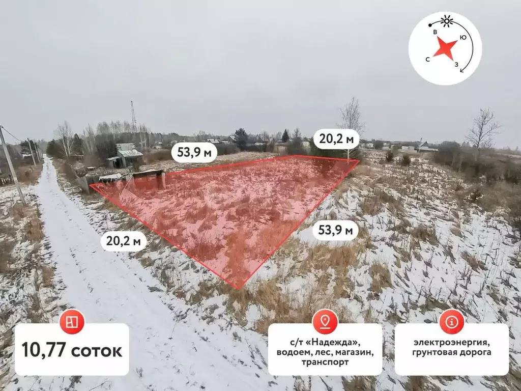 Участок в Тюменская область, Ялуторовский муниципальный округ, СО ... - Фото 1