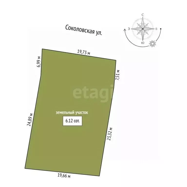 Участок в Амурская область, Благовещенск Соколовская ул., 12 (6.7 ... - Фото 2